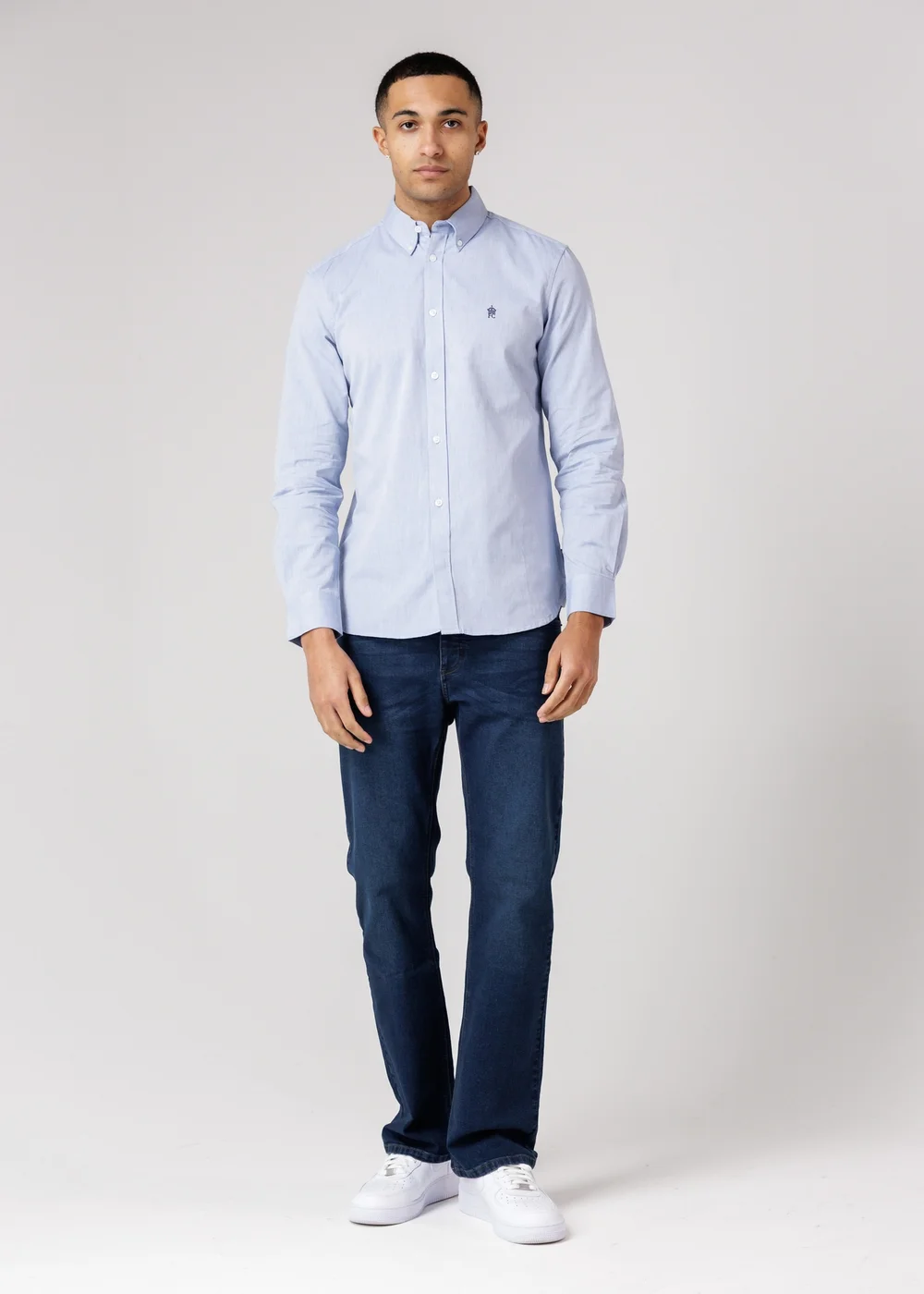 French Connection Blue Cotton Long Sleeve Oxford Shirt - S Image 4