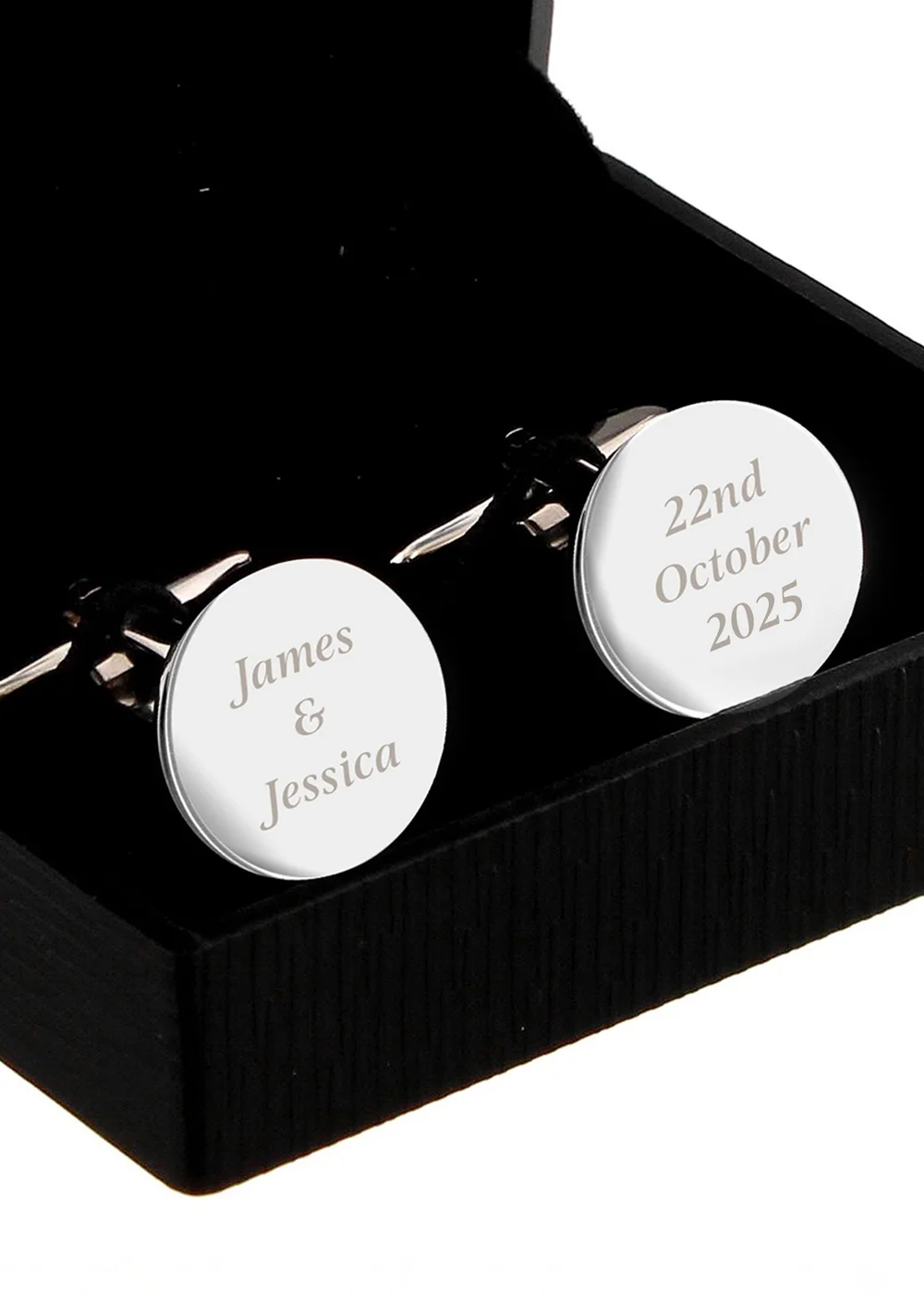 Personalised Memento Company Round Cufflinks - One Size Image 2