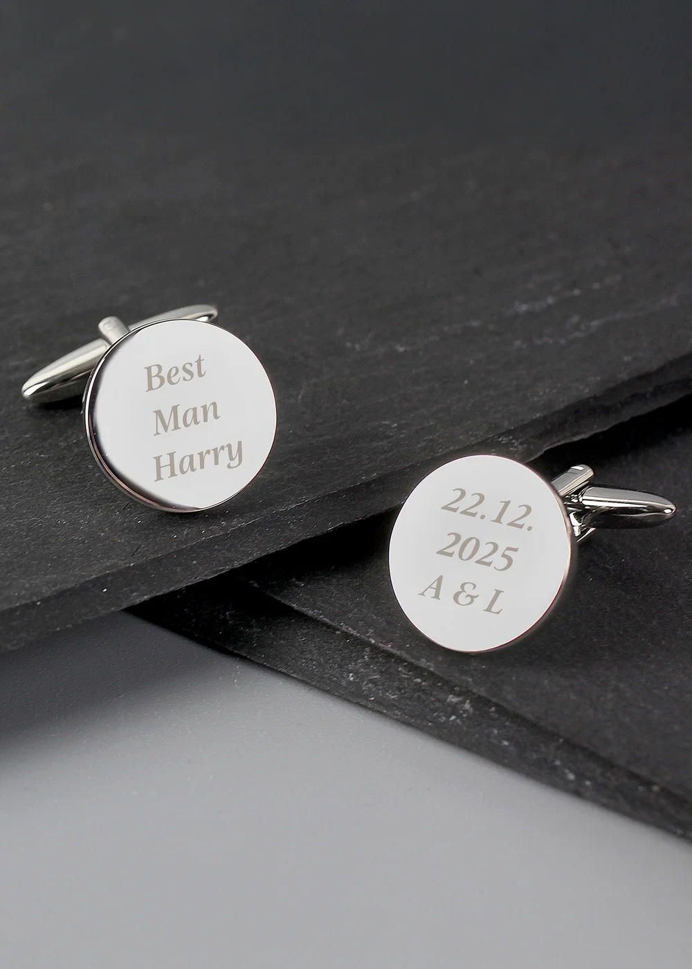 Personalised Memento Company Round Cufflinks - One Size Image 3