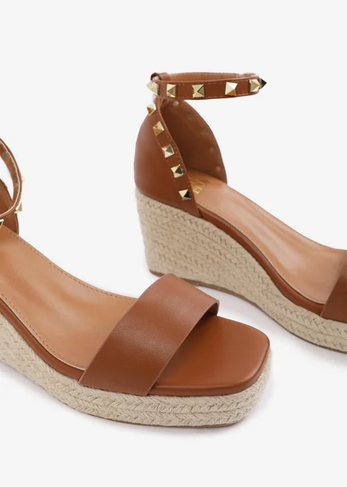 Where's That From TanPU Presley Wedge Sandals With Gladiator Ankle-Strap - 8 Image 5