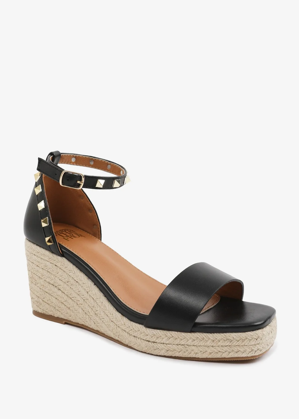Where's That From BlackPU Presley wide-fit Wedge Sandals With Gladiator-Ankle-Strap - 8 Image 3