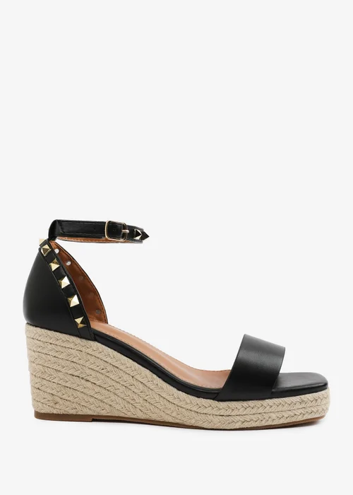 Where's That From BlackPU Presley wide-fit Wedge Sandals With Gladiator-Ankle-Strap - 8 Image 2