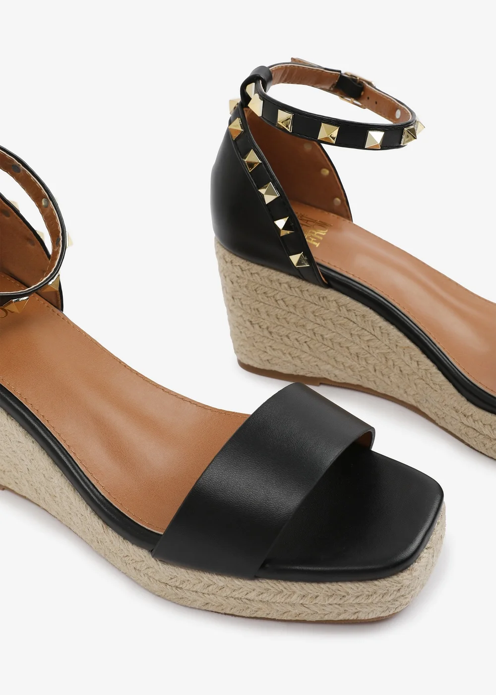Where's That From BlackPU Presley wide-fit Wedge Sandals With Gladiator-Ankle-Strap - 8 Image 5