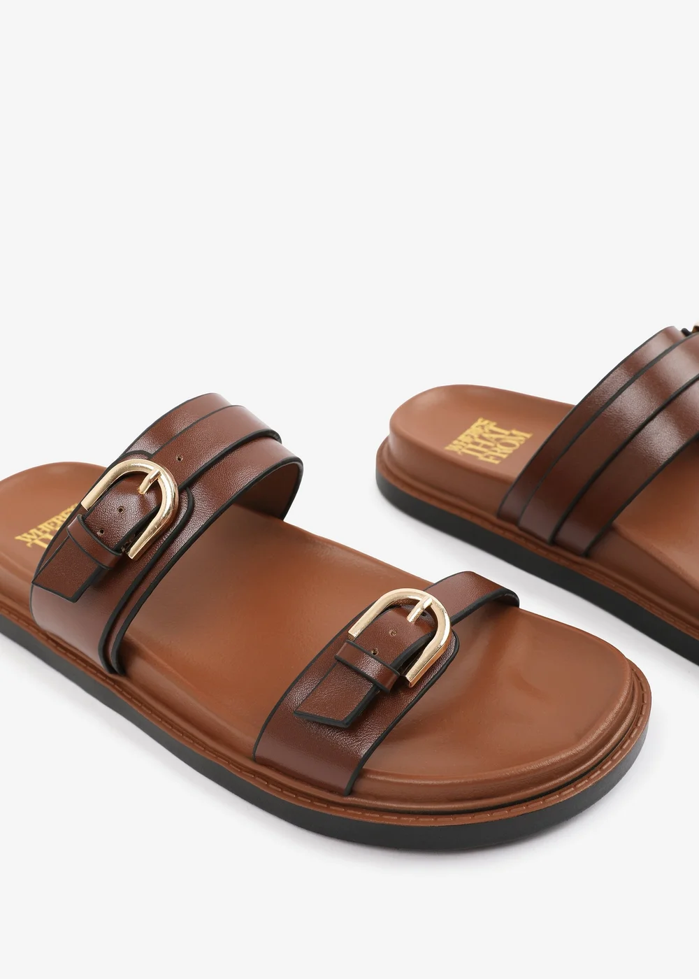 Where's That From TanPU Abrina Flatform Sandal With Double-Buckle-Strap Details - 5 Image 4