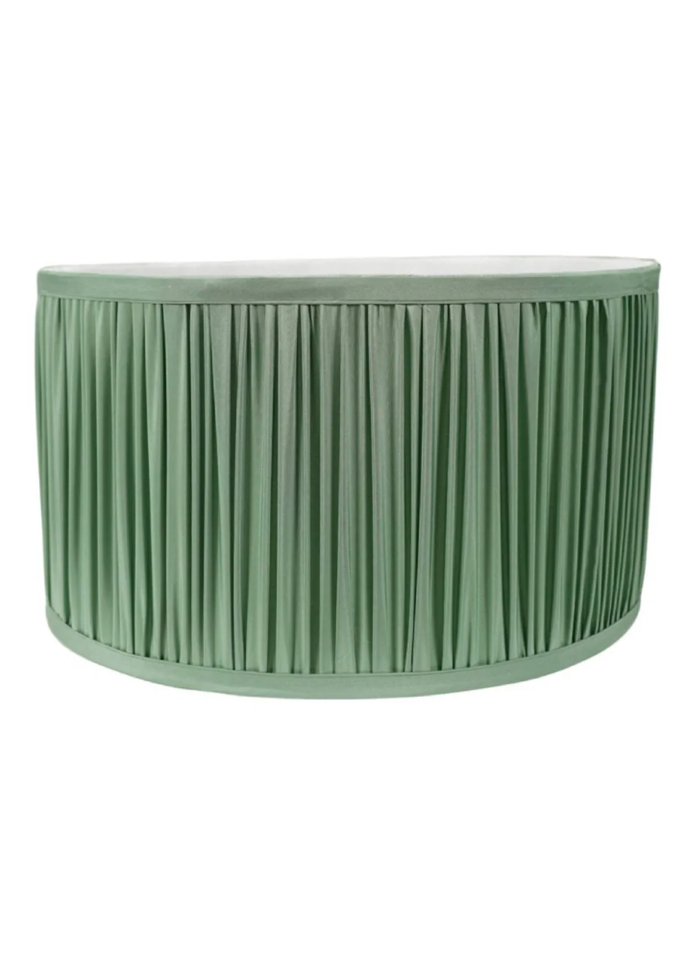 ValueLights Large Jess Fabric Faux Silk Green Drum Ceiling Pendant Shade - S Image 3