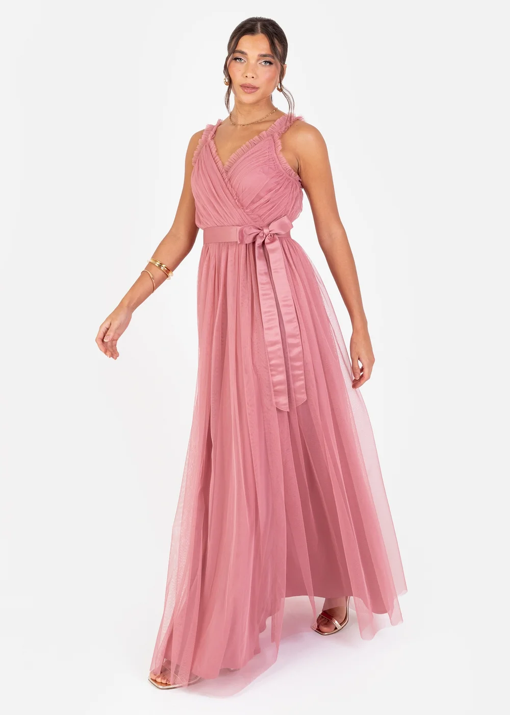 Anaya with Love Recycled Dusty Rose Wrap Strappy Maxi Dress - 6 Image 1
