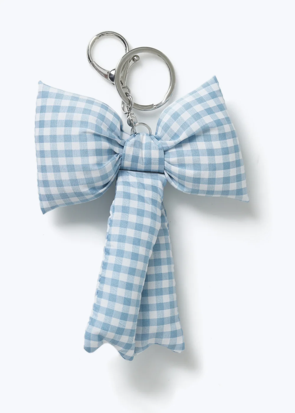 Muse Blue Gingham Bow Keyring - One Size Image 1
