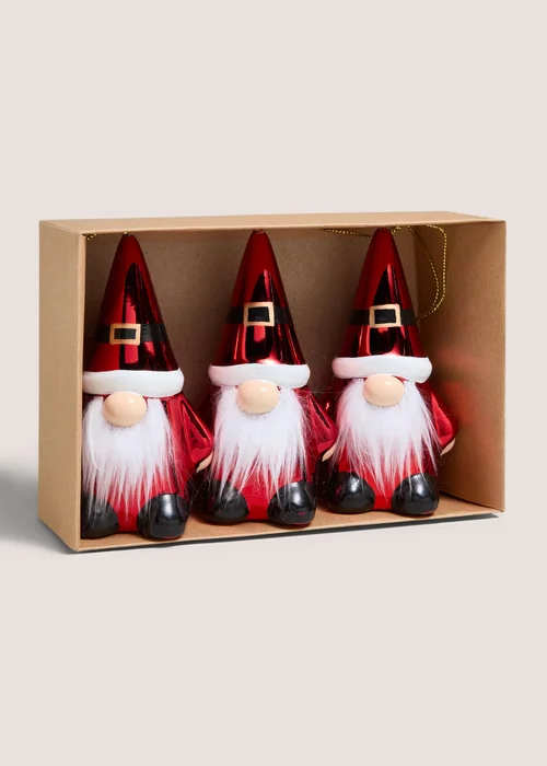 3 Pack Gnome Tree Decorations Image 1
