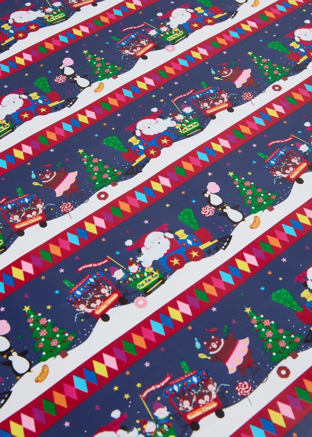 Navy Christmas Character 5m Gift Wrap Image 2