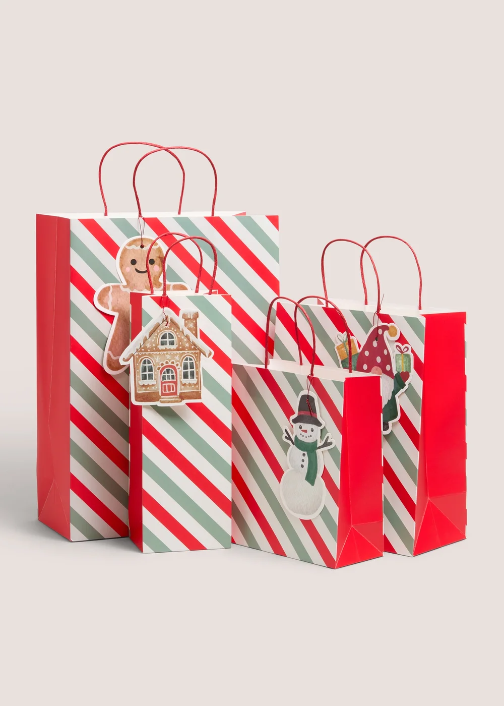 4 Pack Christmas Character Gift Bags Image 1