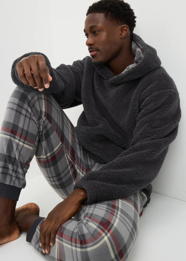 Grey Hooded Fleece Set