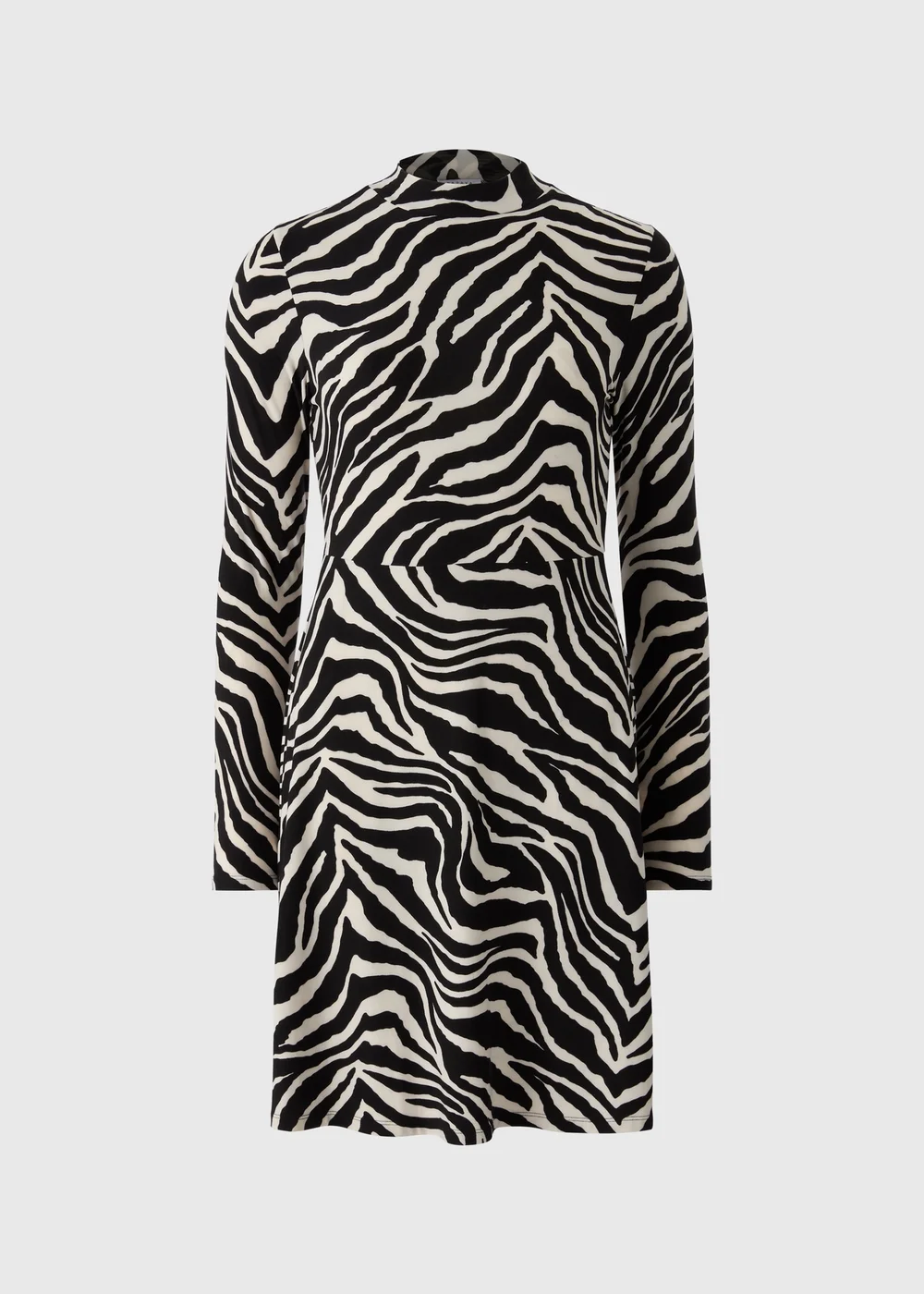 Black Mono Zebra Supersoft Mini Dress - 8 Image 4