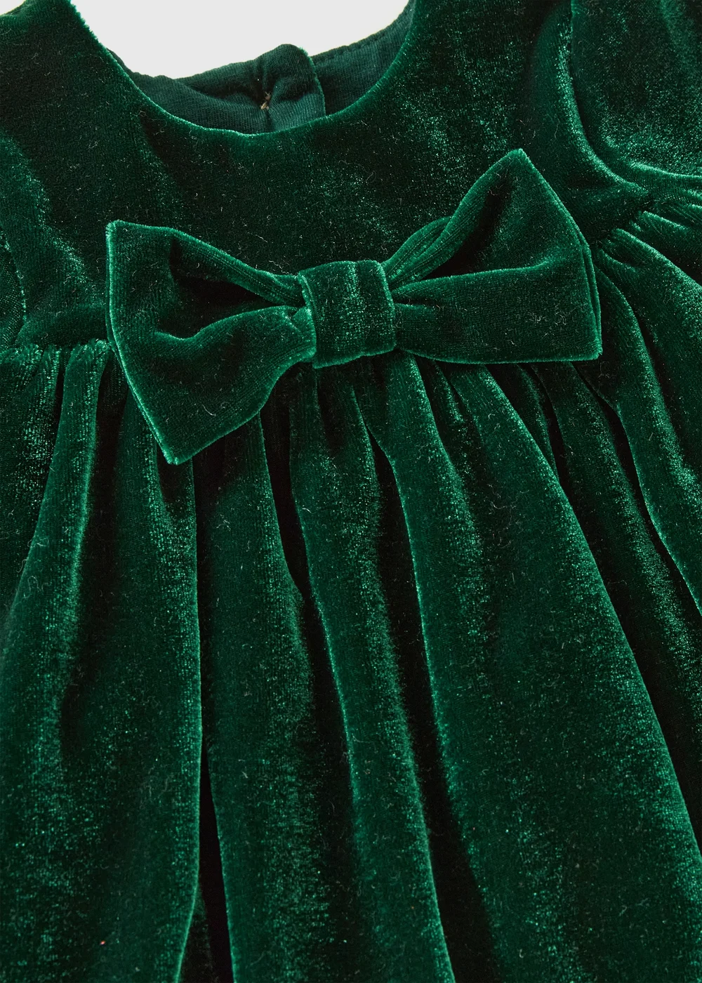 Baby Green Velour Bow Dress (Newborn-23mths) - Newborn | Matalan Baby Green Velour Bow Dress (Newborn-23mths) - Newborn | Matalan