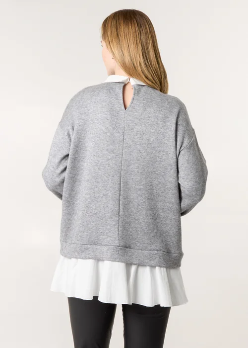 Blue Vanilla Light Grey 2in1 Cut & Sew Sweater - M/L Image 3