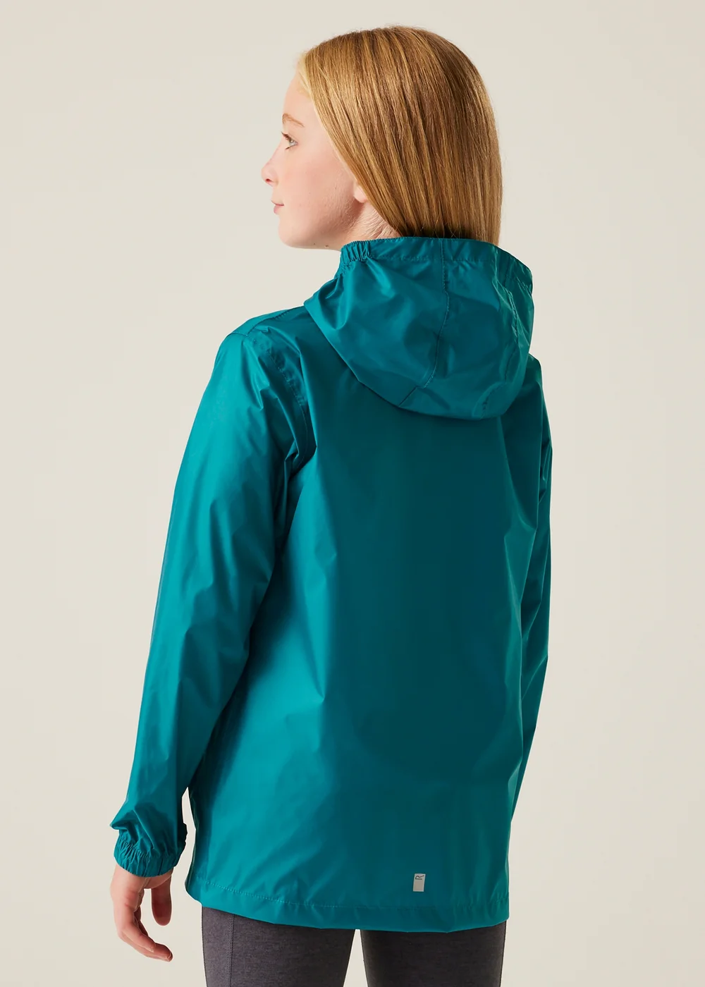 Regatta Teal Icy Morn Kids Pack-It III Waterproof Breathable Isolite Jacket (3- 16 yrs) - 3-4 Yrs Image 2