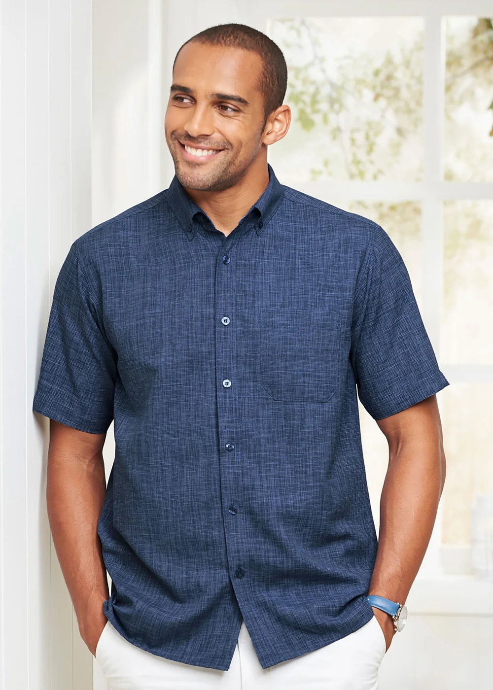 Cotton Traders Admiral Short Sleeve Easy-Iron Shirt - M Image 4