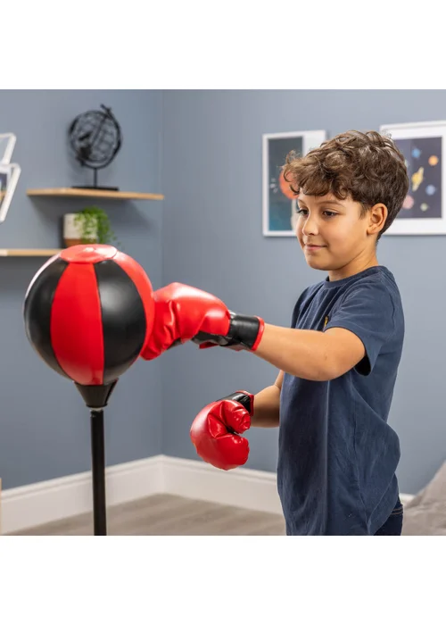 Toyrific Black/ Red Large Punch Ball With Gloves - One Size Image 5