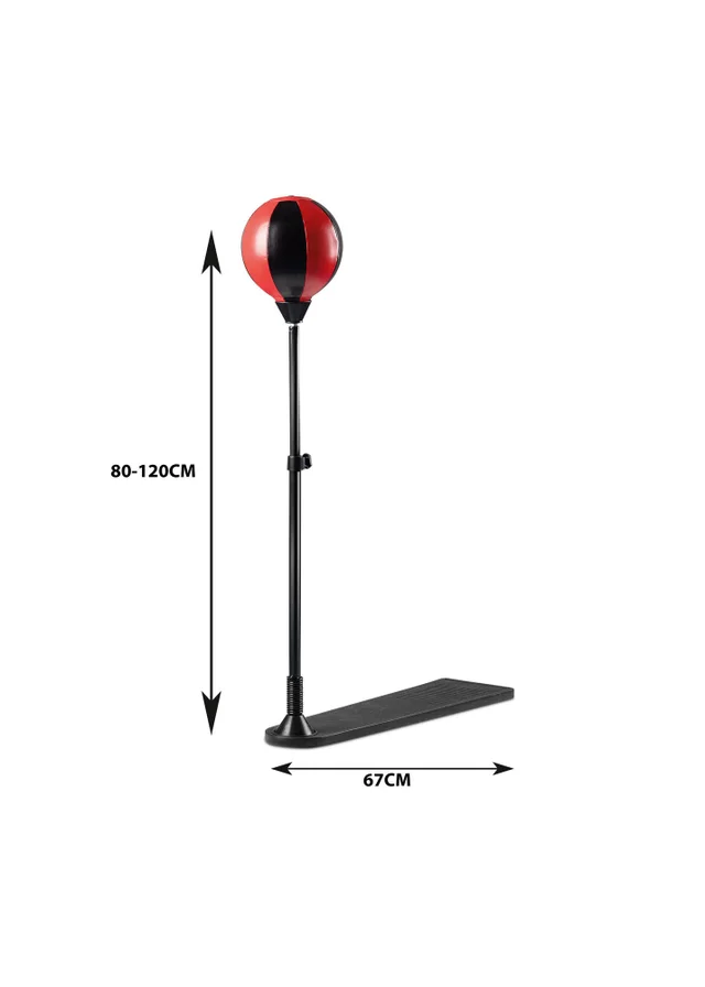 Toyrific Black/ Red Large Punch Ball With Gloves