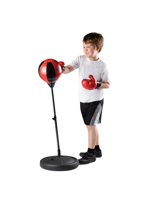 Toyrific Black/Red Medium Punch Ball With Gloves - One Size Image 1