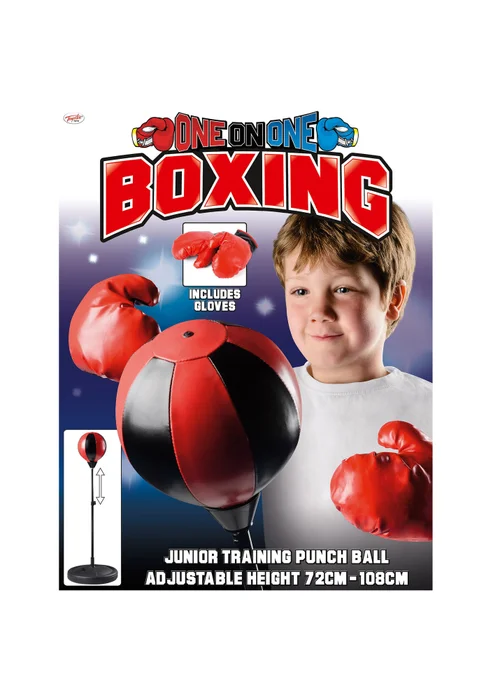 Toyrific Black/Red Medium Punch Ball With Gloves - One Size Image 6