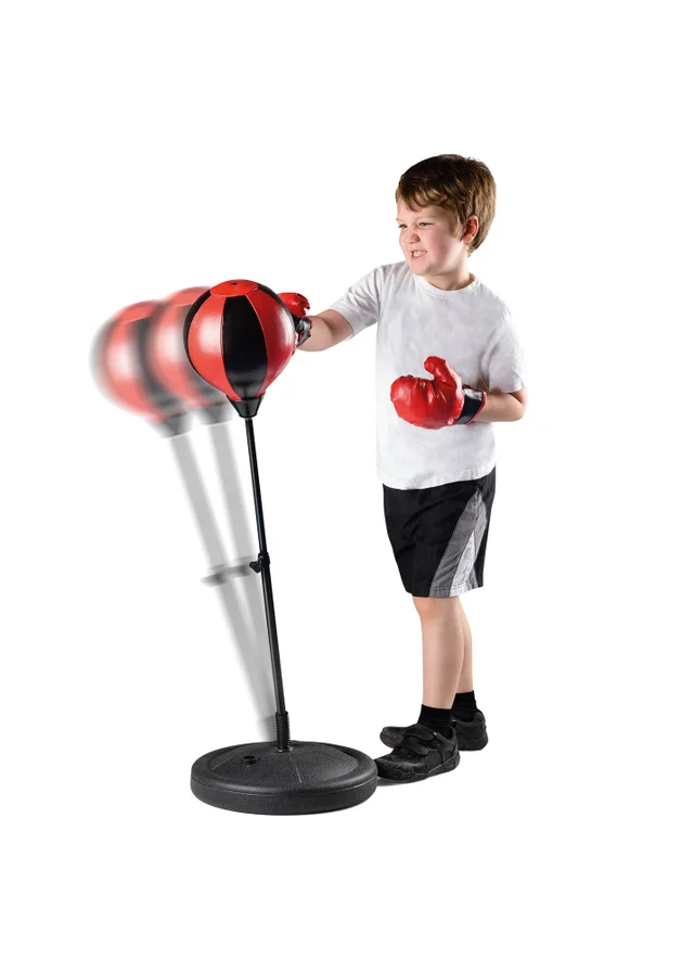 Toyrific Black/Red Medium Punch Ball With Gloves