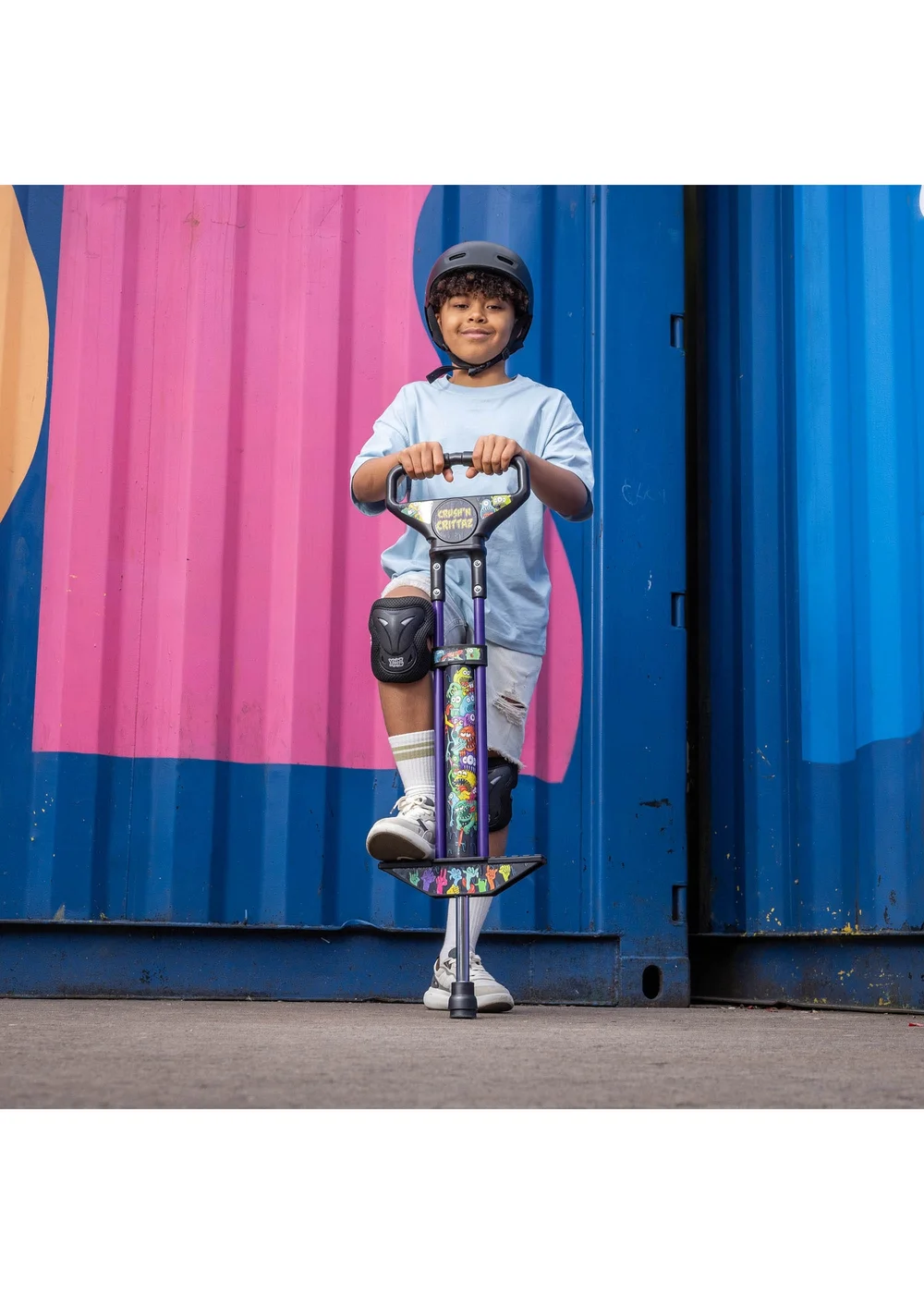 Toyrific Black Crush'N Crittaz Pogo Stick - One Size Image 3