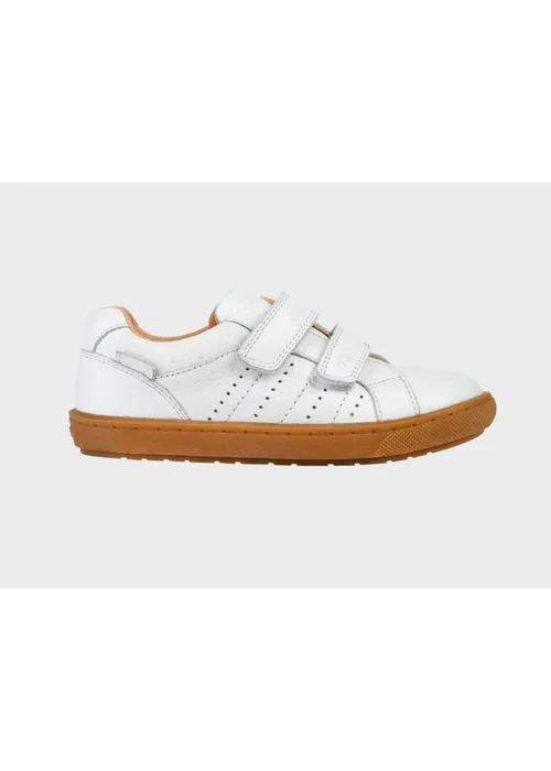 ToeZone Girls White Ariel Suede Rip Tape Trainers - 4 Infants Image 3