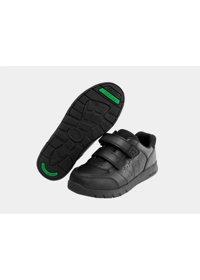 ToeZone Boys Black Minecraft Rip Tape School Shoe (Younger 8 - Older 2)