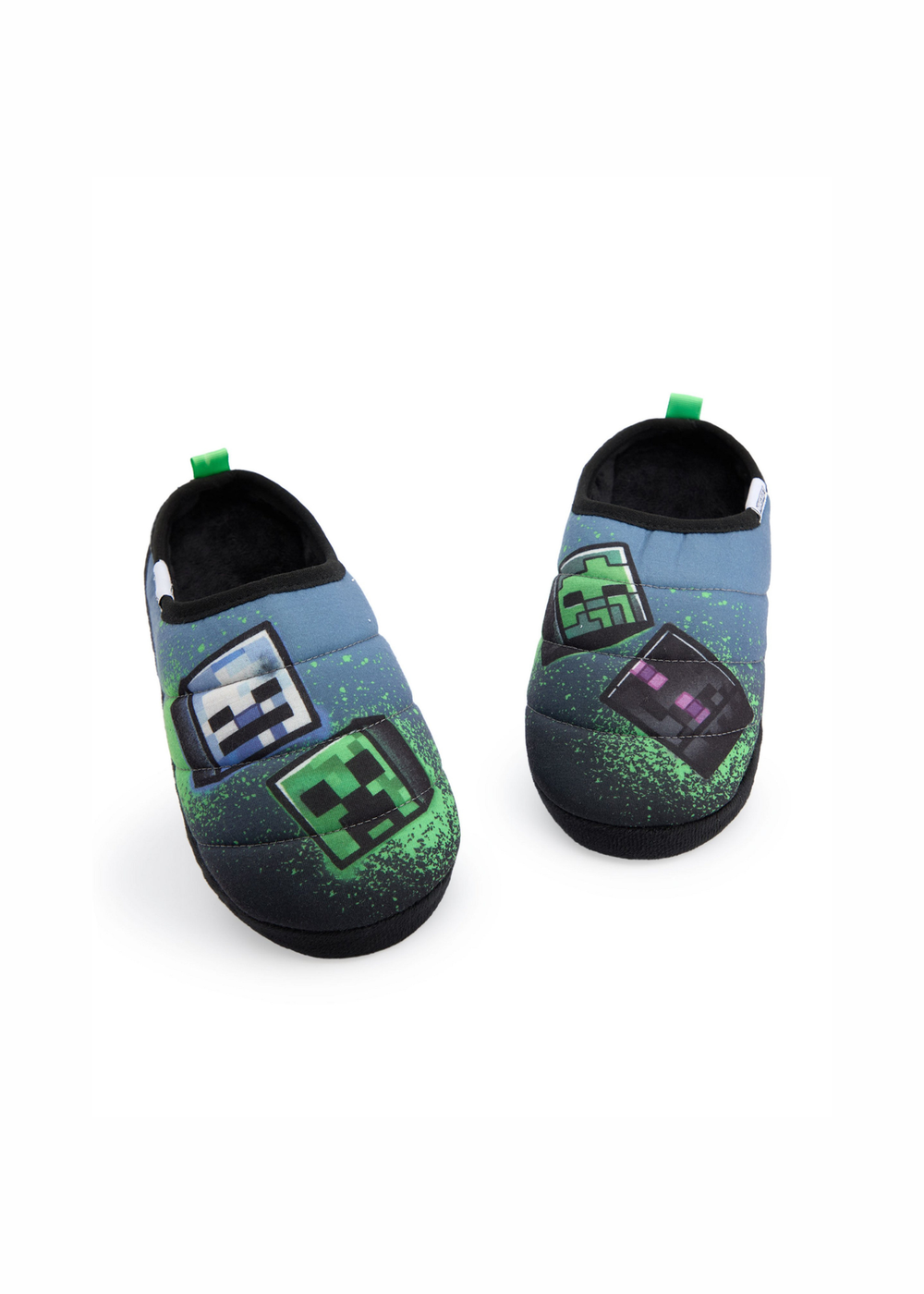 Vanilla Underground Minecraft Kids Multicoloured Grafitti Slip On Loafer Slippers (11 Younger - 5 Older) - 12 Infants Image 1