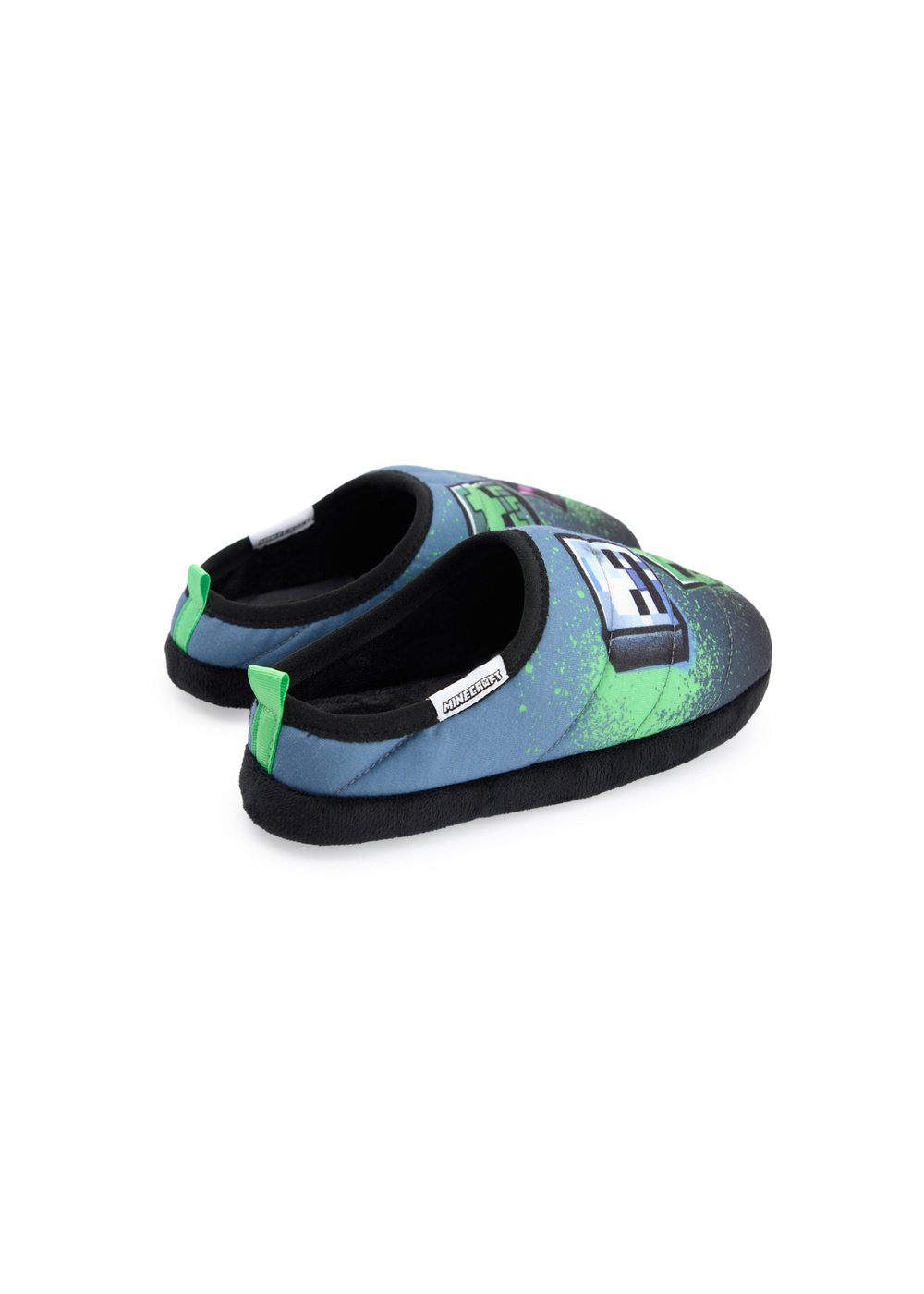 Vanilla Underground Minecraft Kids Multicoloured Grafitti Slip On Loafer Slippers (11 Younger - 5 Older) - 12 Infants Image 2