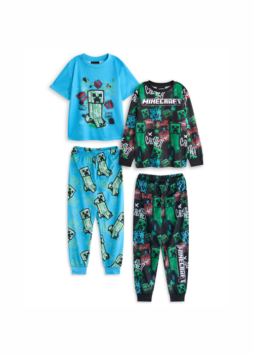 Vanilla Underground Minecraft Kids Multicoloured Creeper Pack of 2 Pyjama Set (5-14 Years) - 5-6 Yrs Image 1