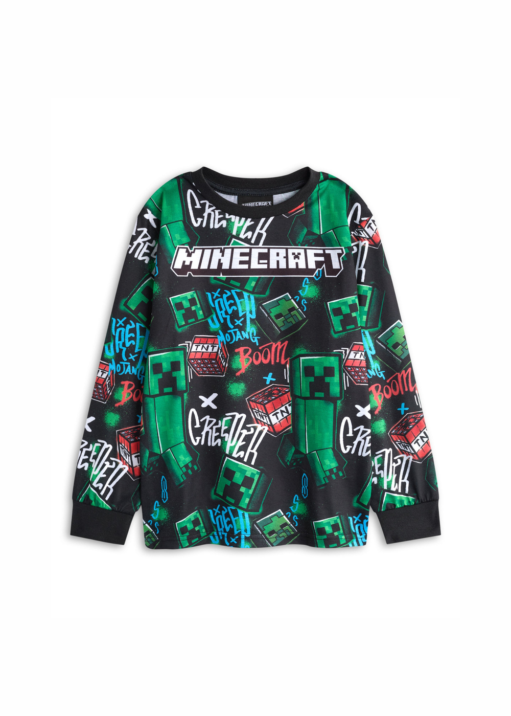 Vanilla Underground Minecraft Kids Multicoloured Creeper Pack of 2 Pyjama Set (5-14 Years) - 5-6 Yrs Image 2