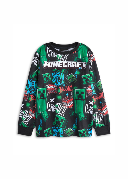 Vanilla Underground Minecraft Kids Multicoloured Creeper Pack of 2 Pyjama Set (5-14 Years) - 5-6 Yrs Image 2