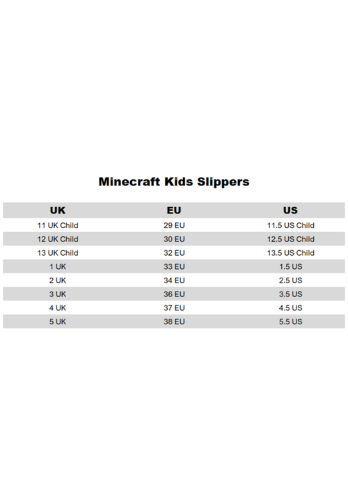 Vanilla Underground Minecraft Kids Grey Character AOP Slip On Loafer Slippers (11 Younger - 5 Older) - 12 Infants Image 5