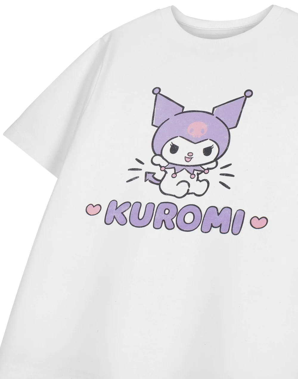 Vanilla Underground Hello Kitty Kuromi Heart Kids White T-Shirt (3-14 Years) - 13-14 Yrs Image 5