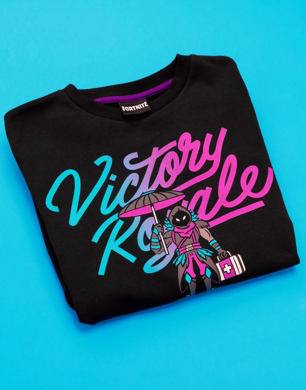 Vanilla Underground Fortnite Victory Royale Boys Black Sweatshirt (11-16 Yrs) - 11-12 Yrs Image 3