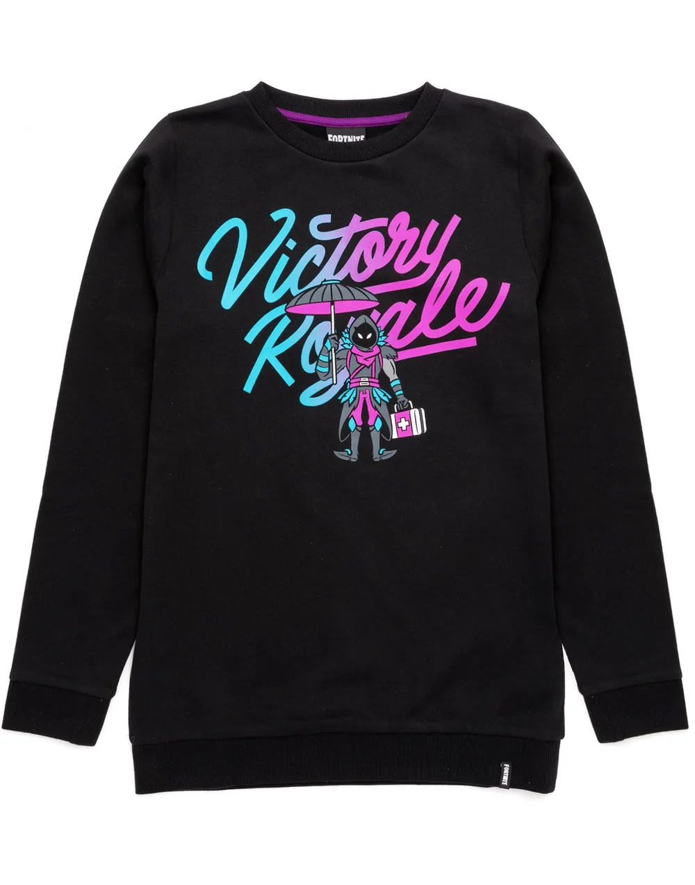 Vanilla Underground Fortnite Victory Royale Boys Black Sweatshirt (11-16 Yrs) - 11-12 Yrs Image 2
