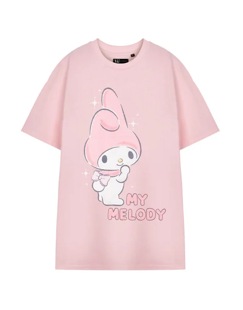 Hello Kitty My Melody Pink T-Shirt - Small Image 1