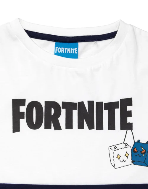 Fortnite Kids Colour Block Logo White T-Shirt (11-16 Yrs) - 11-12 Yrs Image 3