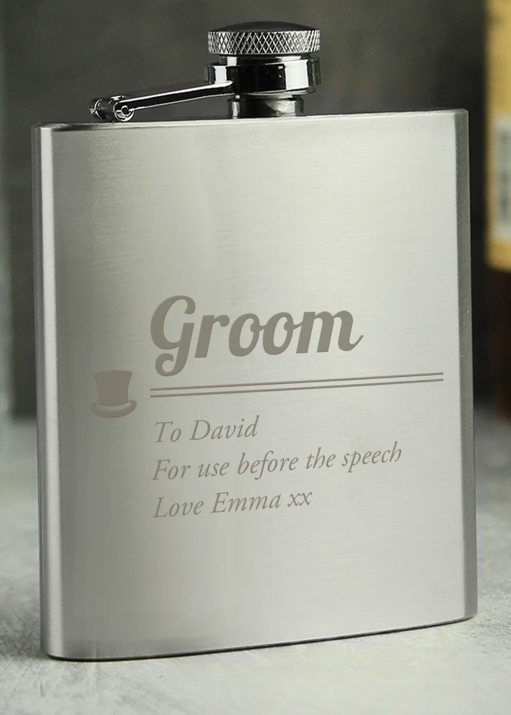 Personalised Memento Company Groom Hip Flask - One Size Image 2