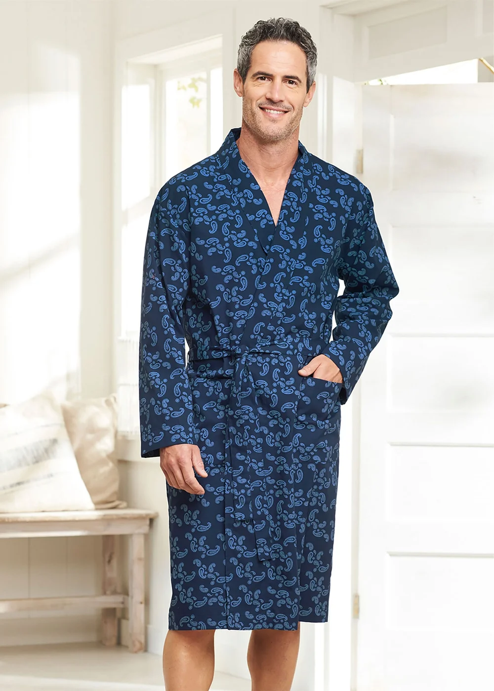 cotton traders dressing gowns Fleece Zip Front Dressing Gown by Cotton Traders