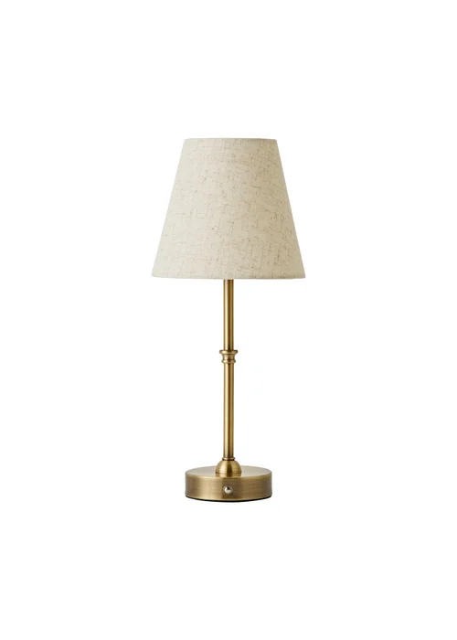 ValueLights Lowe Antique Brass LED Rechargeable Table Lamp Light - One Size Image 2