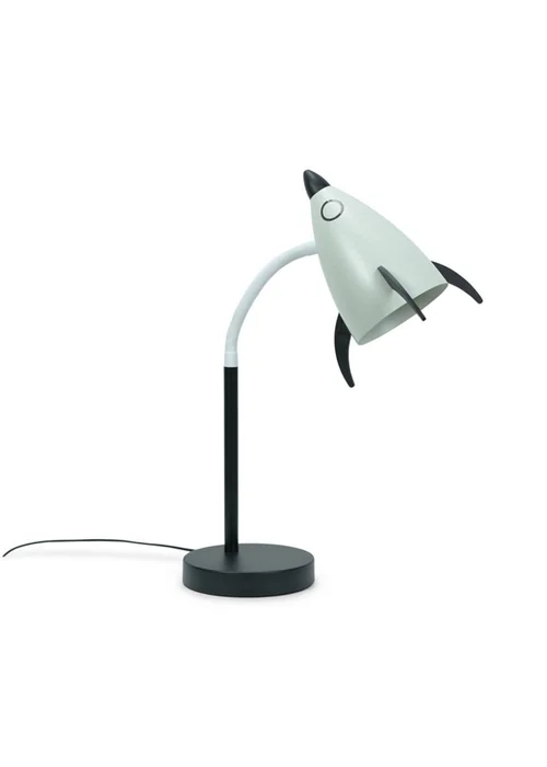 ValueLights Rocket Blue Table Lamp with Tapered Shade - One Size Image 2