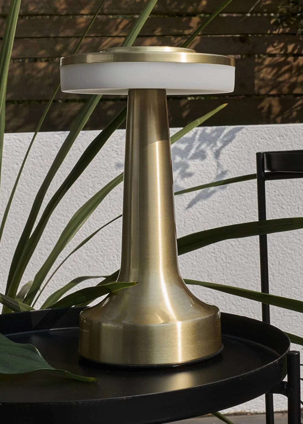 ValueLights Talance Antique Brass LED Rechargeable Dimmable Touch Table Lamp - One Size Image 3