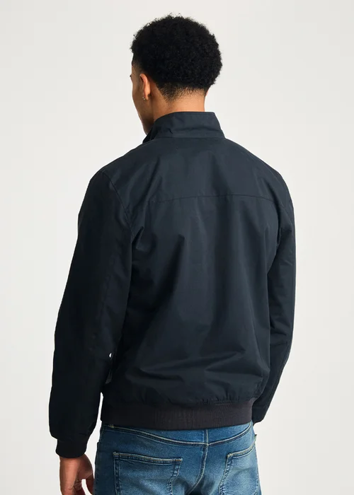 French Connection Navy Funnel Neck Harrington Jacket - M Image 2