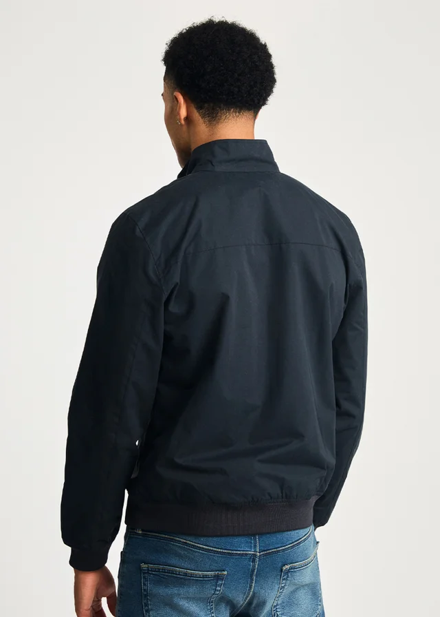 French Connection Navy Funnel Neck Harrington Jacket