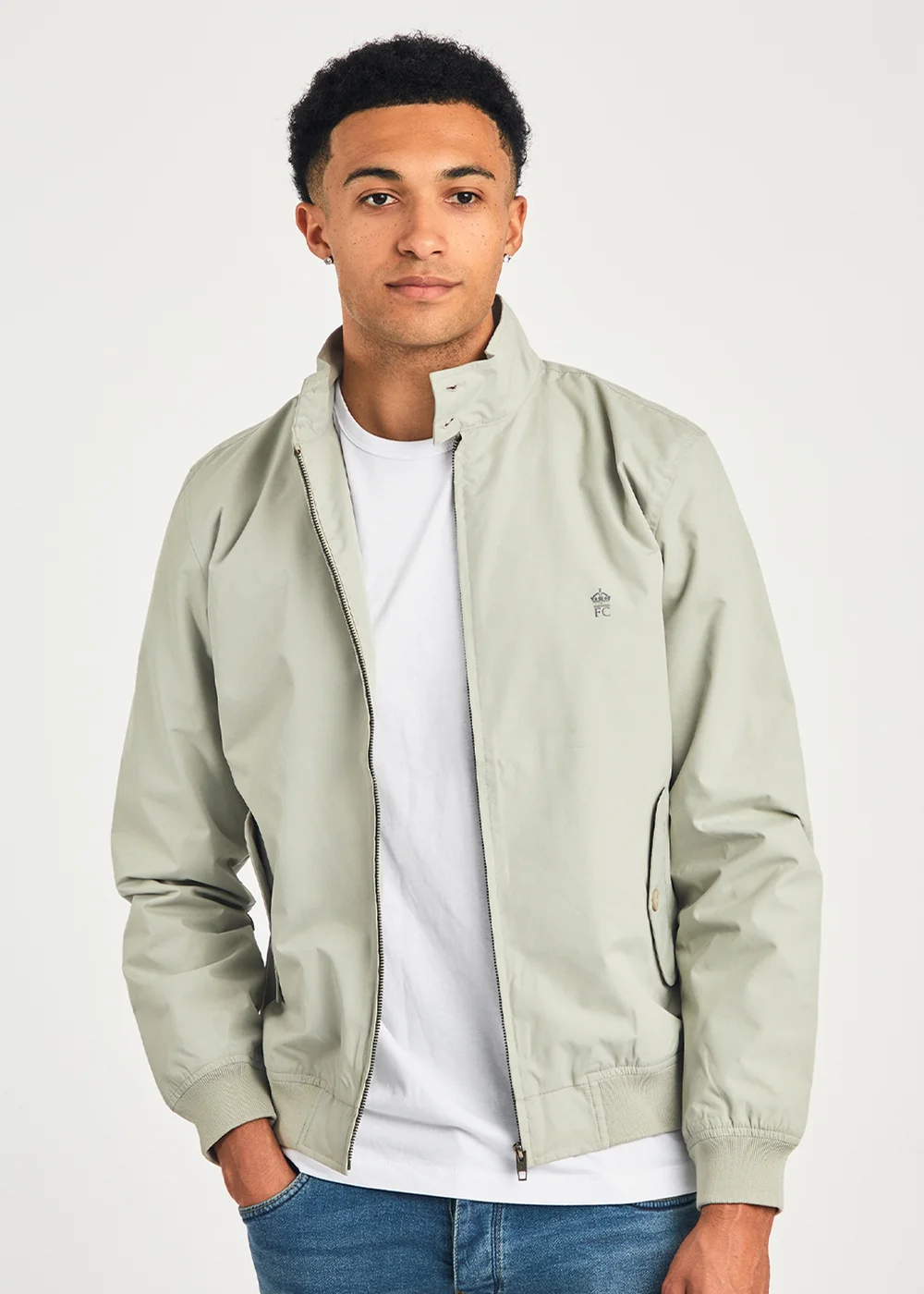 French Connection Stone Funnel Neck Harrington Jacket - S Image 5