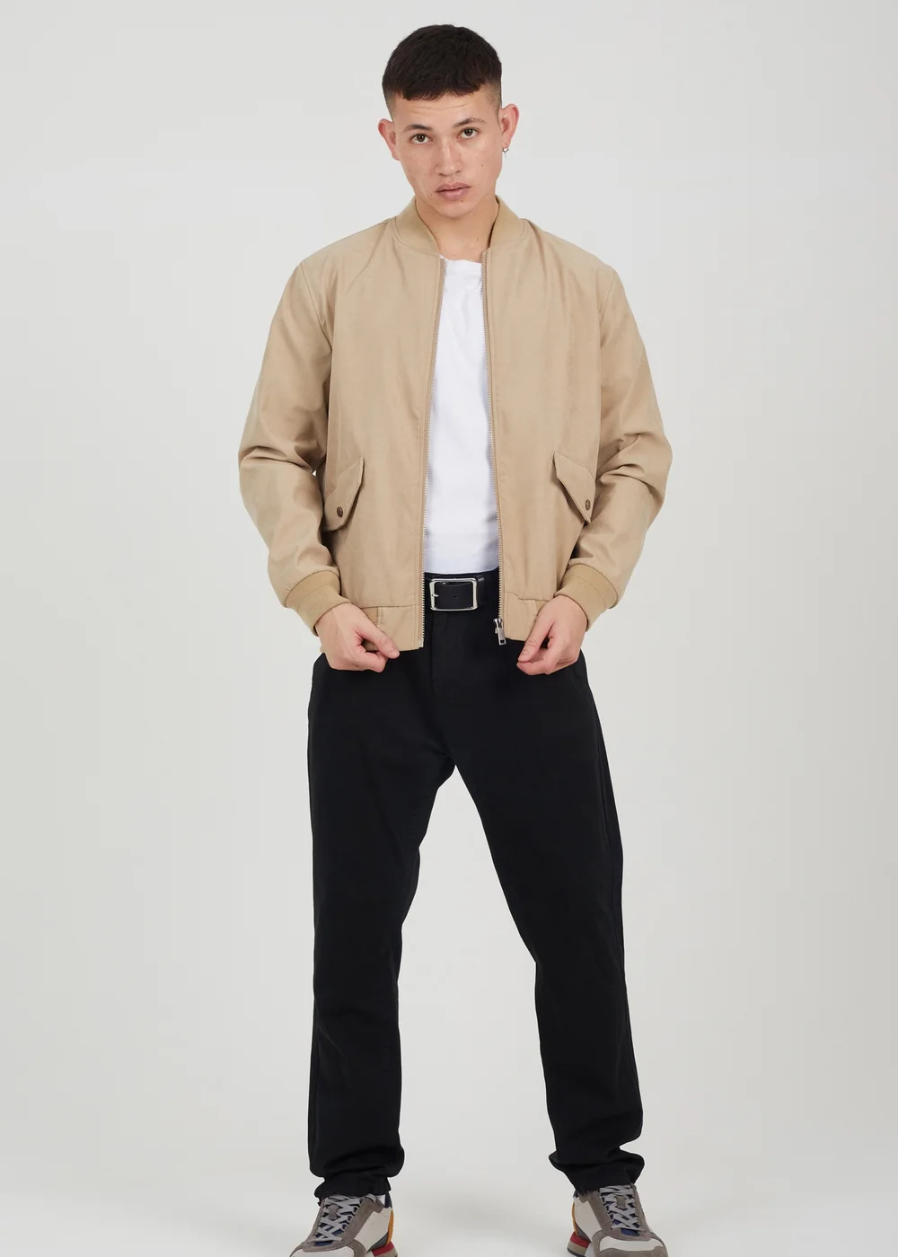 Brave Soul Stone Lightweight Bomber Jacket - S Image 4