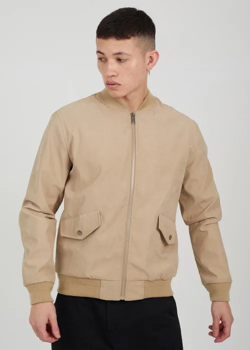 Brave Soul Stone Lightweight Bomber Jacket - S Image 1
