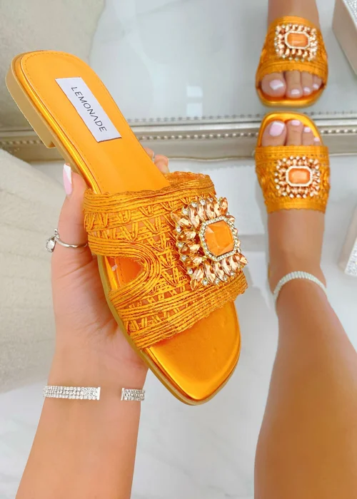 Love Lemonade Orange Crystal Bloom Sliders - Size 3 Image 2